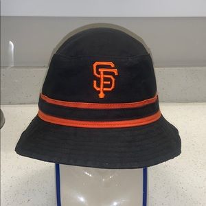 SF Giants Striped Bucket Bright Black 47 Brand Hat